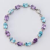 Topaz &amp;amp; amethyst bracelet image