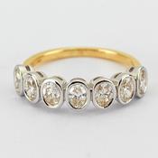7 stone oval set diamond ring image