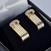 Cartier style gold earrings image