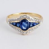 Sapphire Art Deco Style Ring image