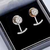 Cz Studs with Cuff