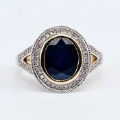 Sapphire and Diamond Gold Ring