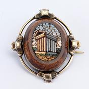 Antique Micro Mosaic Brooch image