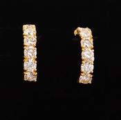 18 Carat Gold &amp;amp; Diamond Half Hoop image