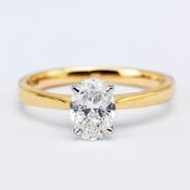 1 Carat Oval Solitaire Diamond image