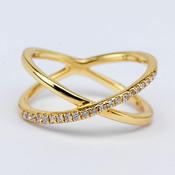 Diamond Criss Cross Ring image