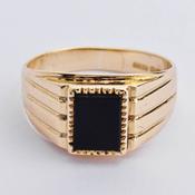 9 Carat Gold &amp;amp; Onyx Ring image