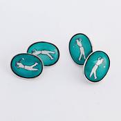 Silver Golf Cufflinks