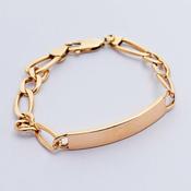 Gold Figaro Link I.D Bracelet image