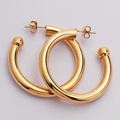 Large 9 Carat Gold Hoops image