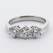 Three Stone Platinum Ring image