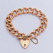 Antique Gold Curb Link Bracelet image