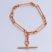 Antique Rose Gold T-Bar Bracelet image