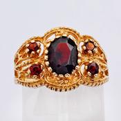 Vintage Gold Garnet Ring image