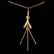 Gold Fuchsia Pendant image