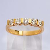 High Set 5 Stone Eternity Ring