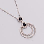 Sapphire &amp;amp; Diamond Pendant image