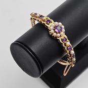 Amethyst &amp;amp; Pearl Bangle image