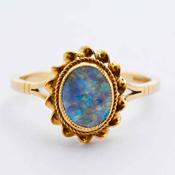 Oval Opal Gold Ring image