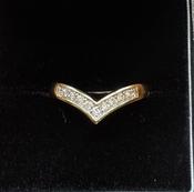 Diamond Wishbone Ring image