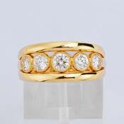 Five Stone Diamond &amp;amp; 18ct Gold Ring