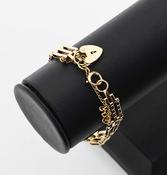 9 Carat Gold 3-Bar Gate Bracelet image