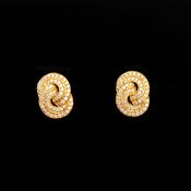 18ct Diamond Swirl Stud Earrings image
