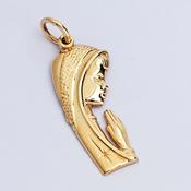 9 Carat Gold Madonna Pendant image