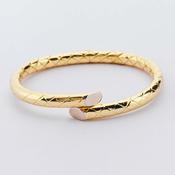 Gold Cross Over Bangle image