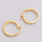 9 Carat Gold Flat Hoop Earrings image