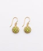 Peridot Floral Cluster Drop Earrings image