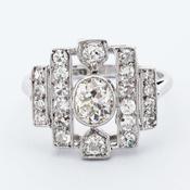 Art Deco Platinum Diamond Ring