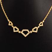 Gold &amp;amp; Diamond Geometric Necklace image
