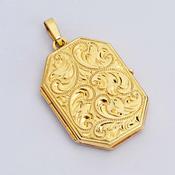 Octagonal Shaped Gold Locket image