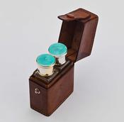 Antique Silver &amp;amp; Enamel Travelling Scent Bottles
