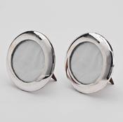 Pair of Antique Round Silver Frames