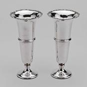 Pair of Antique Silver Vases image