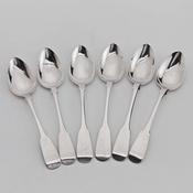 Set of Six Silver Spoons