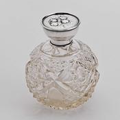 Antique Scent Bottle with Silver Lid Small