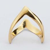 Gold Double Wishbone Ring