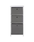Lindo 3 Drawer Cabinet - White/Grey image