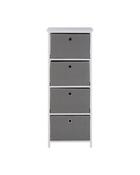 Lindo 4 Drawer Cabinet – White/Grey