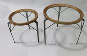 Set Of 2 Tables - Round Glass