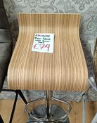 Chrome Bar Stool with Beech Seat