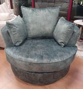 Large Swivel Chair - Gemstone Aquamarine