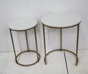 Uneek Nest of 2 Round Tables - Gold