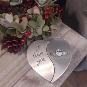 Mullingar Pewter Heart Shaped "I Love You" Jewelry Box