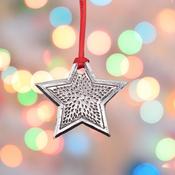 Pewter Christmas Ornament/Decoration Traditional Style - Star