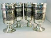 Mullingar Pewter Book of Kells Water Goblets