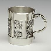 Mullingar Irish Pewter Celtic Double Shot Measure with Handle